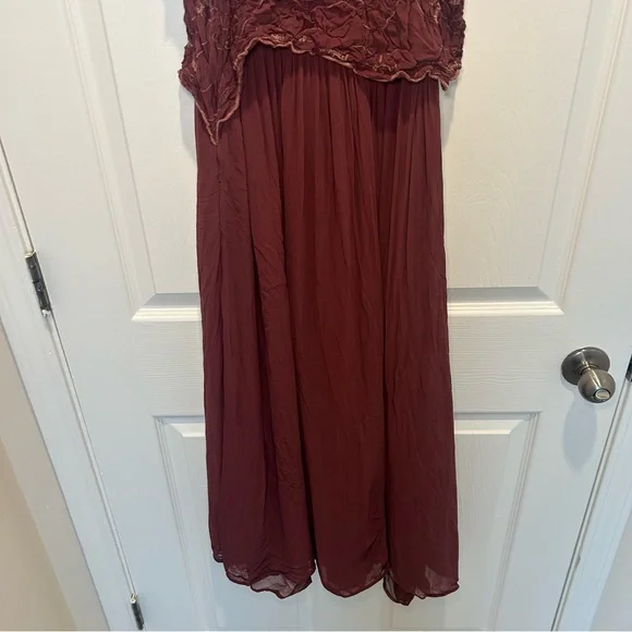 Zara Deep Burgundy Midi Dress - Picture 9 of 10